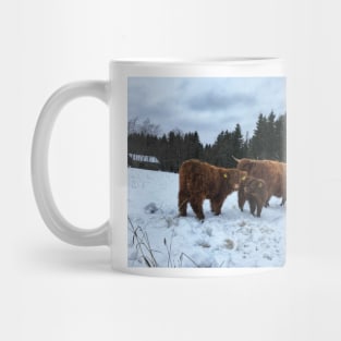 Scottish Highland Cattle Calves and Cow 1603 Mug